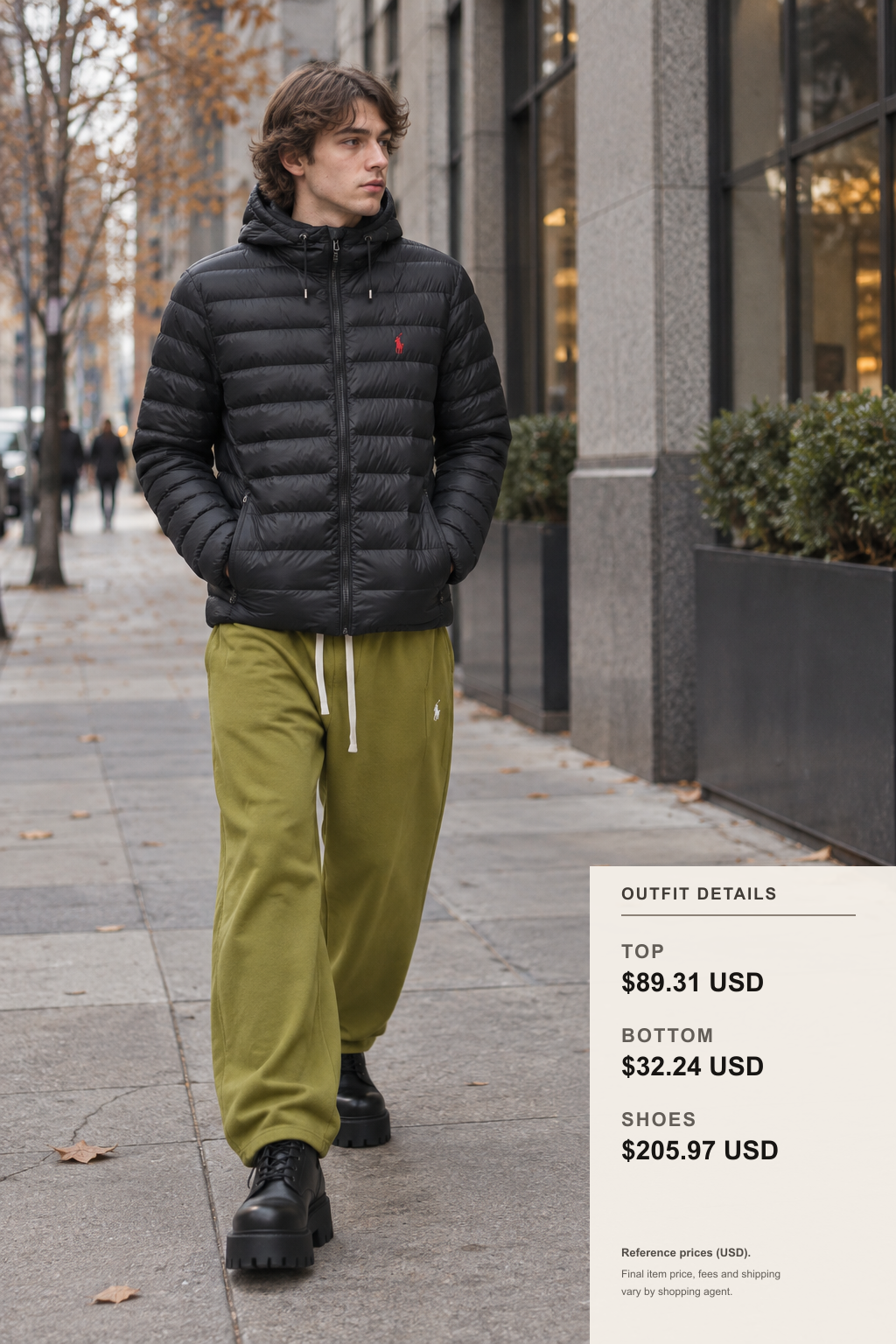 Polo Ralph Lauren Zip Jacket for Fall Commute outfit 1 full-body street style for fashionreps