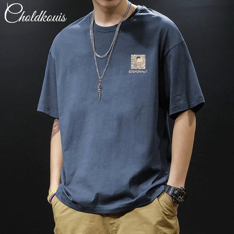 Foreign Trade Blue T-Shirt in Casual Streetwear Style Review: A $5.97 Drop-Shoulder Cotton Tee, Tested